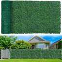 Grooy 48"x 140"(47 sq.ft) Artificial Boxwood Grass Wall Roll Panels | UV-Anti Boxwood Hedge, Green Boxwood Leaves Fence Backdrop, Fake Ivy Greenery, Plant Wall Decor for Outdoor Garden