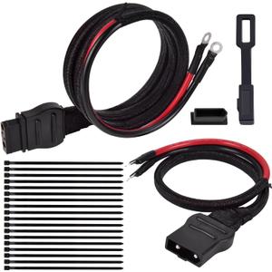 21294 61169 2-Pin Battery Cable Truck and Plow Side Fit for Western Fisher Snow Plows Power Cable Wire Harness with Dust Cover Replace 8274
