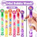 Roller Skate Party Favors for Kids - 24PCS Colorful Skate Bubble Wands Sports Theme Birthday Party Supplies Goodie Bag Fillers Classroom Rewards