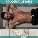 MABOZOO 3 Inch Thick Yoga Mat, Extra Thick Gymnastics Mat With Carrying Handles for Men Women, PU Leather Anti-Tear Fitness Foam Exercise Mat for Yoga, Pilates, Stretching (Gray)