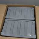 Amazon Basics Plastic Storage Containers with Secure Latching Lids, Stackable Organization Bins for Organizing, Clear/Grey, 5 Quart, Set of 10