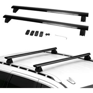 2 PCS Roof Rack Cross Bars Compatible with 2011-2021 Grand Cherokee (with Grooved Side Rails), 150LBS Capacity, Lockable Heavy Duty Aluminum Cross Bar for Canoe Kayak Bicycle Skis