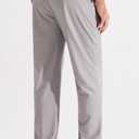 Libin Men's Golf Pants Classic Fit Flat Front Work Dress Pants 29" 31" 33" Stretch Casual Pants Lightweight with Pockets (Gray, L)
