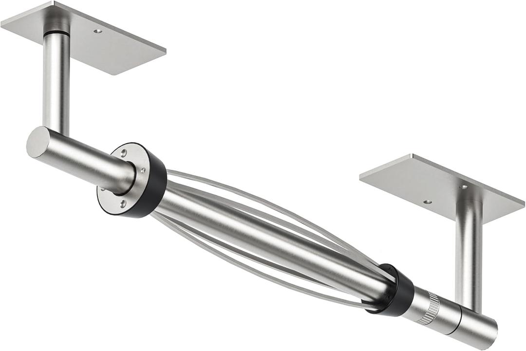 Paper Towel Holder Under Cabinet, Single Hand Operable Easy Tear Wall Mount with Damping Effect, Self-Adhesive or Drilled for Kitchen Bathroom (Sliver)