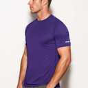 Zengjo Athletic Shirts For Men Short Sleeve Quick Dry Moisture Wicking Tee | Stretch Jersey, Tagless Neck, 4-Needle Flatlock Seams, Workout Sessions, Gym Training, Running, Outdoor Exercise (Purple, M)