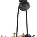 2 Handle Shower Faucet Shower System Complete 2 in 1 Shower Combo Set with Handheld Showerhead Shower Trim Kit Wall Mounted Shower Fixtures Matte Black