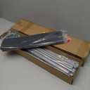 RANTILA 4 Panel Indoor Foldable Dog Fence Freestanding Dog Gate for Stairs, Hallways, or Doorways for Small Dogs- 68 X 24 Inch, Black, Need Assembly