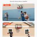 VEVOR Basketball Hoop, 44 Inchs PC Backboard Wall Mounted, Basketball Portable Hoop & Goal, Indoor & Outdoor with Hand-Crank Adjustment, Classic Basketball Court, Teens, Adults, Schools, Parks, Black Goal 44in