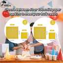 Ottin 100 Pcs Yellow Paper Dinner Napkins 6.5'' Disposable Luncheon Napkins for Birthday Wedding Party Everyday Used Engagement Retirement Bridal Shower