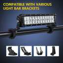 Nilight 2PCS Roll Bar Clamps Mounting Brackets LED Light Mount Clamps Tube Light Mounts Fit on 2.135" 2.25" 2.375" 2.5” Bull Bars Roof Racks Roll Cages for ATV UTV Truck
