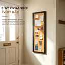 Long Cork Board for Wall, 36" x 12" Bulletin Board, Black