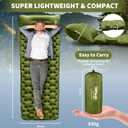 HiiPeak Sleeping Pad for Camping- Ultralight Inflatable Sleeping Mat with Built-in Foot Pump & Pillow, Upgraded Compact Camping Air Mattress for Tent, Backpacking, Hiking