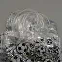 Demonwer 24 Pcs Soccer Clear Goodie Bag with Handles PVC Sport Theme Goodie Treat Candy Bags Reusable Party Favor Bag for Team Birthday Gifts 8×8×3.2 Inch