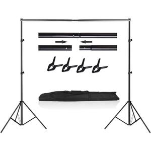 Photo Video Studio Photography Backdrop Stand, 8 x 8 ft Adjustable Photo Background Holder, Back Drop Banner Stand Support System Kit with Carry Bag