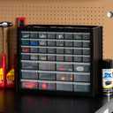 IRIS USA Small Parts Storage, Made in USA, Cabinet, 44-Drawer Organizer for Screws, Nuts, Bolts, Electronics, Hardware, Beads, Crafts, Building Bricks, Stackable Garage Storage Black