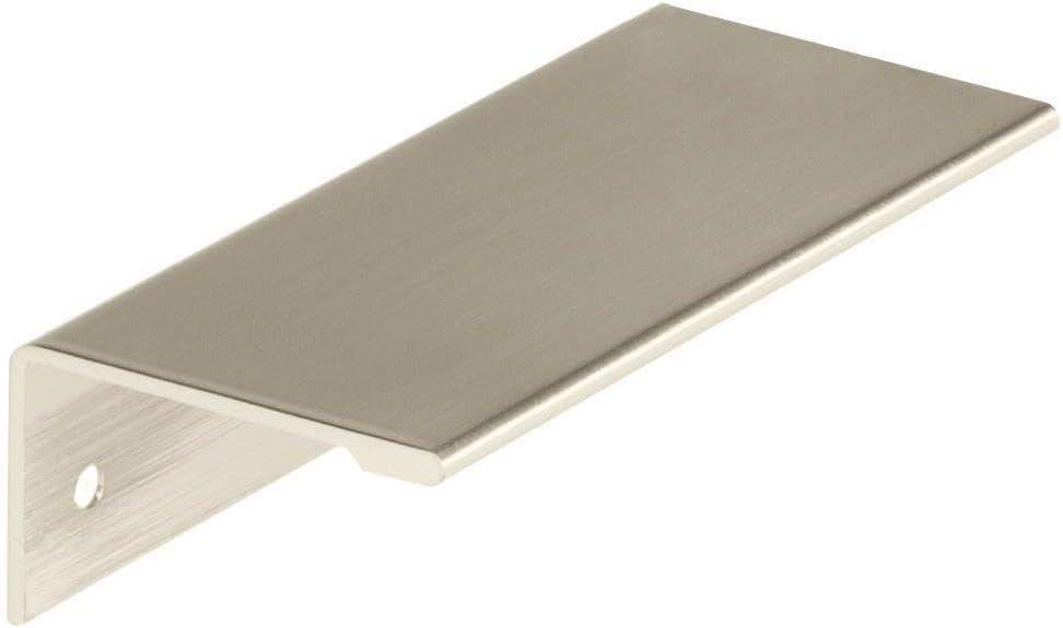 Amerock | Cabinet Pull | Satin Nickel | 3 inch (76 mm) Center to Center | Edge Pull | 10 Pack | Drawer Pull | Drawer Handle | Cabinet Hardware