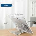 Acrylic Book Stand for Reading,Portable Book Page Holder,Adjustable Display Stands for Cookbook,Document,Recipe,Tablets (Medium)