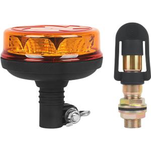 1Pcs Led Beacon Light Yellow Strobe Lights with I Shape Metal Bracket for Trucks 12V 24V Orange Beacon Light Rotating Beacon with 6 Modes