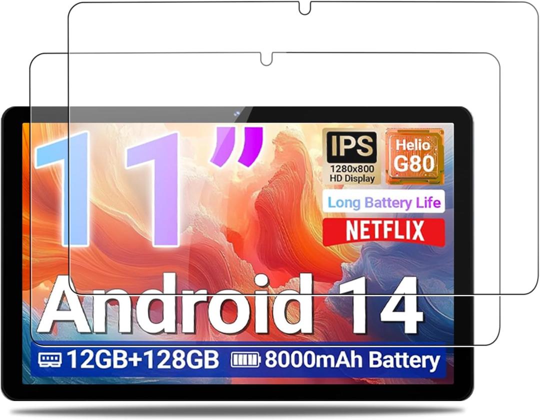 Screen Protector for DigiLand R11 11inch, HD Tempered Glass,9h Hardness,Scratch,Anti-Fingerprin,Tempered Glass Film Guard for DigiLand Tab R11[2 Pack]