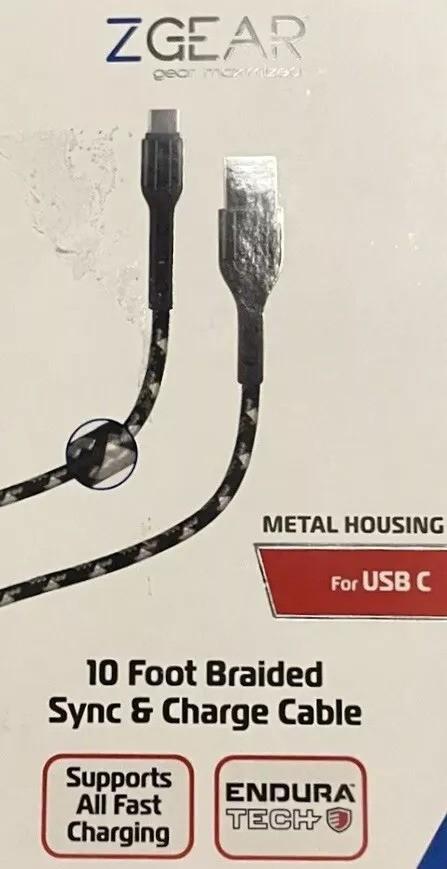 Zgear Fast Charger for USB C, 10 Foot Braided Sync