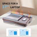 Home Office Lap Desk with Wrist Rest Wrist Rest, Mouse Pad, and Phone Holder Large Laptop Bed Desk for Notebook, Laptop, Tablet, Lap Stand Fits Up to 17 Inch Laptops (Brown)