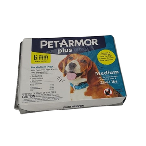 PetArmor Plus Flea and Tick Prevention for Dogs, Medium Dog Flea and Tick Treatment, 6 Doses, Waterproof Topical, Fast Acting (23-44 lbs)