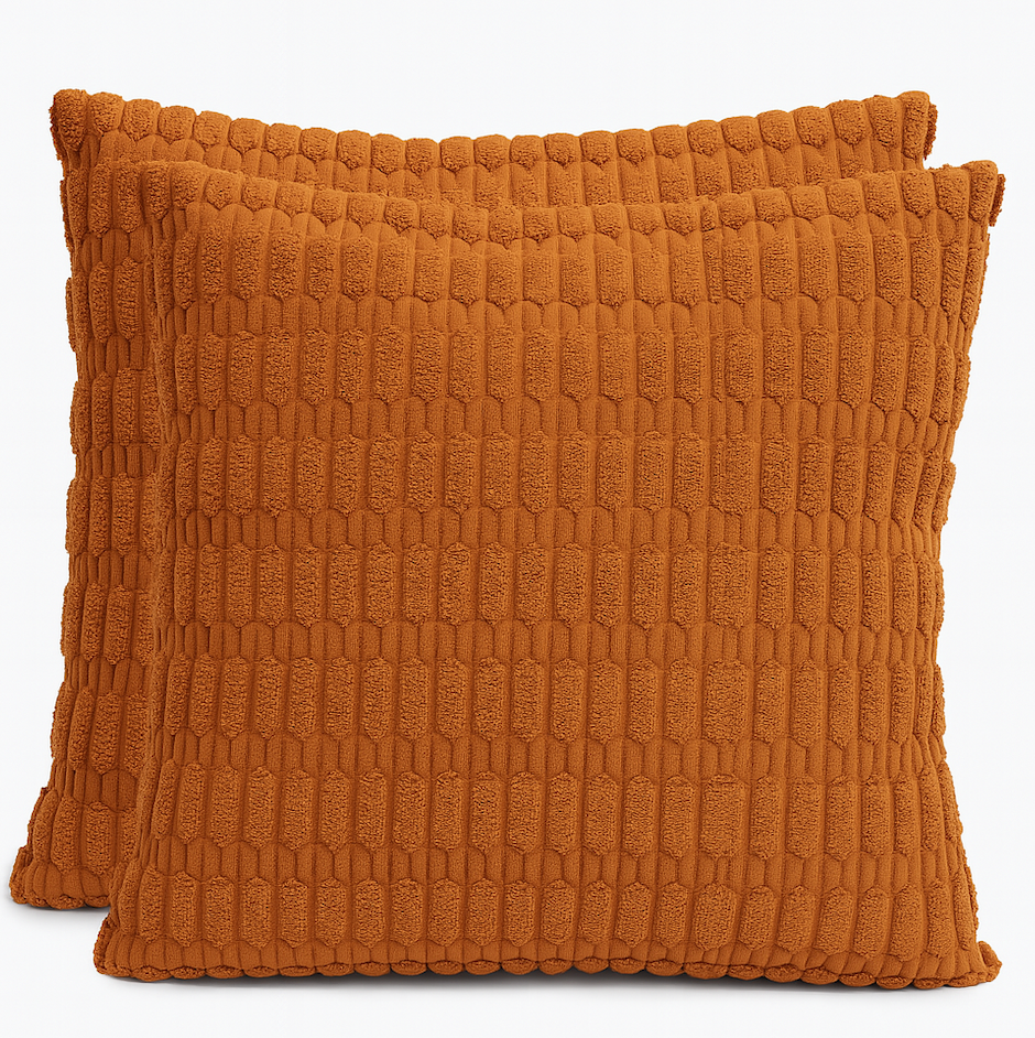 Pillowcase 2 Pack Orange 22 x 22 In 