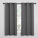 NICETOWN Thermal Insulated Grommet Blackout Curtains for Bedroom (2 Panels, W42 x L63 -Inch, Grey) (42"W x 63"L (Pack of 2), Grey)