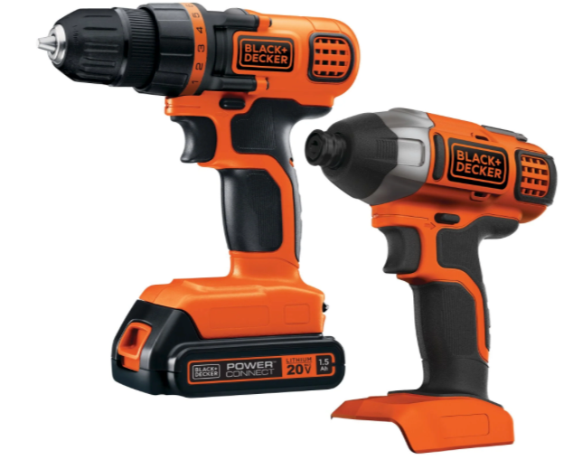 20V MAX* POWERCONNECT™ Cordless Drill and Impact Driver Combo Kit, Battery and Charger Included