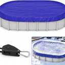 EchoVale Winter Pool Cover 15x30 ft Oval Above Ground, 3 Overlap Heavy Duty