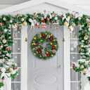 4 x Christmas Bell Garland for Mantel Decor, 6FT String of 11 Jingle Bells with 2 Hanging Loops Christmas Tree Home Door Vintage Decorations