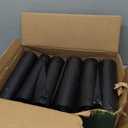 Aluf Plastics High Density Trash Bags, 16 Gallon, 1000 Count, 8 Micron (eq), 24" x 33", Black, for Bathroom, Office, Industrial, Commercial, Janitorial, Municipal, Recycling