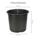 60-Pack 2 Gallon Flexible Plastic Plant Pots with 50Pcs Plant Labels,Thickened Soft Seed Starting Container for Indoor Outdoor Plants, Seedlings, Vegetables, Succulents and Cuttings
