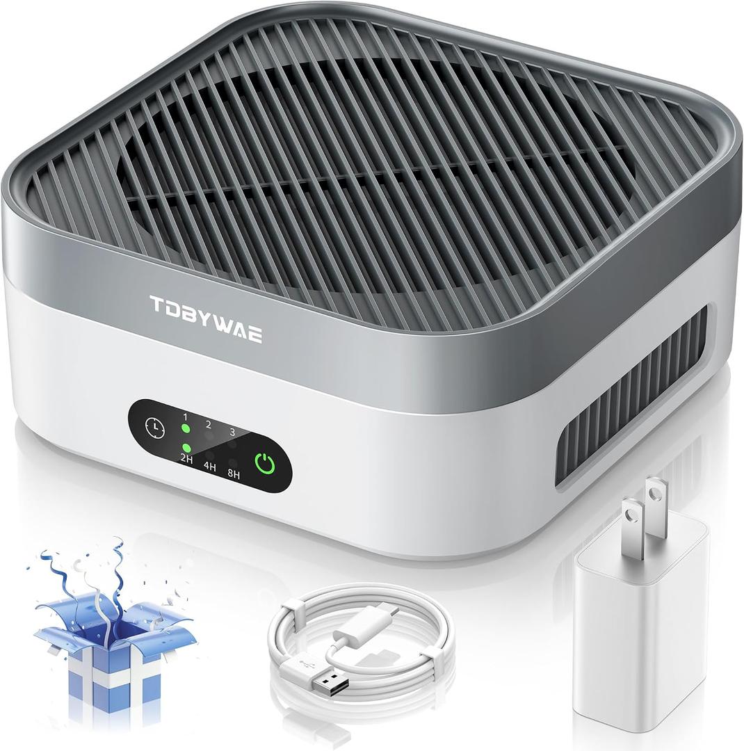 Air Purifier for Home True HEPA Filter for Pets, Smoke & Allergies | 600 Sq Ft Coverage | Ultra-Quiet & Portable for Bedroom/Travel