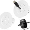 Cord Hider for Wall Mounted TV, in Wall Cable Management Kit for Large Capacity, Wall Cable Hider Behind The Wall, Cable Raceway White Includes Hole Saw Dril Attachment - 2 Pass Locking Brackets