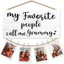 CGBHW Best Grammy Gifts Picture Frame Photo Holder for Wall, Birthday Gifts for Grammie Grandma, Thank You Granny Grandmother Gift from Grandchildren Grandkids Hanging Photo Display