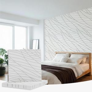 Minimalist Acoustic Wall Panels, Decorative Sound Absorbing Panels, 6 Pack, 70.8 X 47.2 Inches