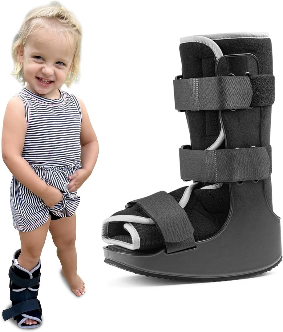 MARS WELLNESS Pediatric Walking Boot For Kids - Sprained Ankle Pediatric Ankle Brace - Kids Walking Boot - XL - Fits Children Ages 6.5-8 Years Old (X-Large (Pack of 1))