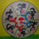 Master Novelty Toys Magnetic Ninja Dartboard Game for Kids-Includes 1 Target Board and 4 Magnetic Ninja Stars-Family Game Night- Suitable for Indoor and Outdoor Use