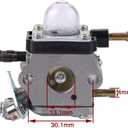 C1U-K54A C1U-K17 Carburetor Repower Kit fits 2-Cycle Mantis 7222 7222E 7222M 7225 7230 7234 7240 7920 7924 Tiller/Cultivator (Black, L)