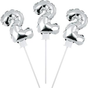 Fun Express Self-Inflating Number 2 6" Mylar Balloons - 6 Pc