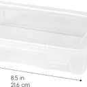 IRIS USA Pencil Case Boxes, 10-Pack, |Made in USA|, Plastic Bead Organizing Containers with Snap Lid for Arts, Crafts, Ephemera, Stickers, & Dance Cheer, Clear - Medium