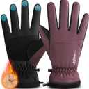 rivmount Winter Waterproof Ski Snow Warm Gloves for Women Men, Windproof Cold Weather Thermal with Touchscreen Fingers, for Running Driving Cycling Hiking Biking Outdoor Sports Daily Work (X-Small, Valerian)