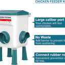 Float-Controlled Automatic Chicken Waterer & No Waste Feeder Kits - Chicken Coop Accessories, Poultry Waterer and Feeder, Two Buckets 3 Gallon/18-23 Pounds