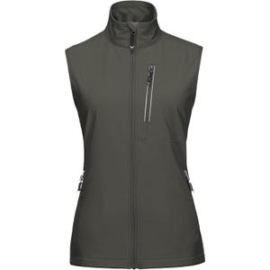 33,000ft Women's Lightweight Running Vest Outerwear with Pockets, Windproof Sleeveless Jacket for Golf Hiking Travel XXL