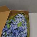 IBWell 3 Strands 40 inch Blue Fake Wisteria Hanging Flowers Wall Flowers Fake Blue Flowers Wisteria Flowers Blue Faux Flowers Artificial Wisteria for Flower Arrangements