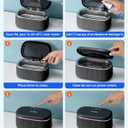 35W Ultrasonic Jewelry Cleaner, 45KHz Retainer Cleaner for Jewelry, 5 Timer & 3 Power Modes, Eyeglasses, Rings, Watch Strap, Dentures - 20oz, 304 Stainless Steel Tank, Quiet <38dB (Black)