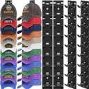 Hat Rack for Wall, 4 Pack Hat Organizer Storage for Baseball Caps, Hat Hanger Holder with Strong Adhesive & Drilling Screw for Closet, Bedroom, 36 Hats