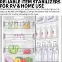 (3-Pack Adjustable RV Fridge Bar, 6.7"–13" Stainless Steel Refrigerator Tension Rods for Camper, Trailer, Motorhome, and Kitchen Cabinet Organization Accessories