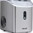Newair Nugget Countertop Ice Maker Machine | 26 lbs. | Sonic Ice Maker in Stainless Steel, Self-Cleaning Function, Refillable Water Tank, Perfect Canes Ice for Kitchens, Offices, Home Coffee Bars